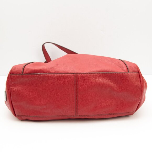 Kooba Shoulder Bag Pebbled Leather Convertible Side Panels Red - Picture 6 of 16